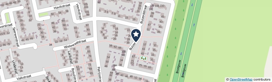Kaartweergave Buizerdstraat in Brummen