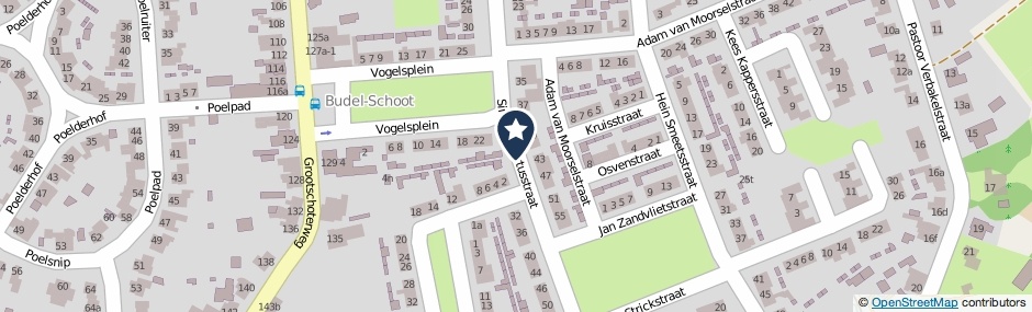 Kaartweergave Sint Lambertusstraat in Budel-Schoot