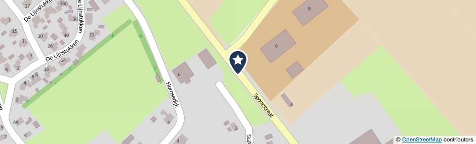 Kaartweergave Spoorstraat in Buinen
