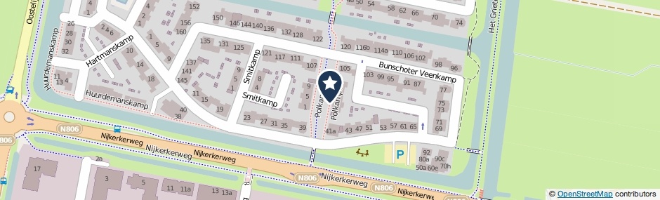 Kaartweergave Polkampen in Bunschoten-Spakenburg