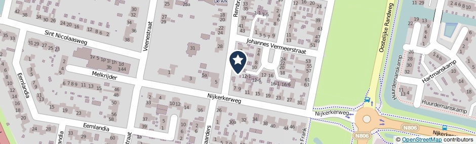 Kaartweergave Rembrandt Van Rijnstraat 57 in Bunschoten-Spakenburg