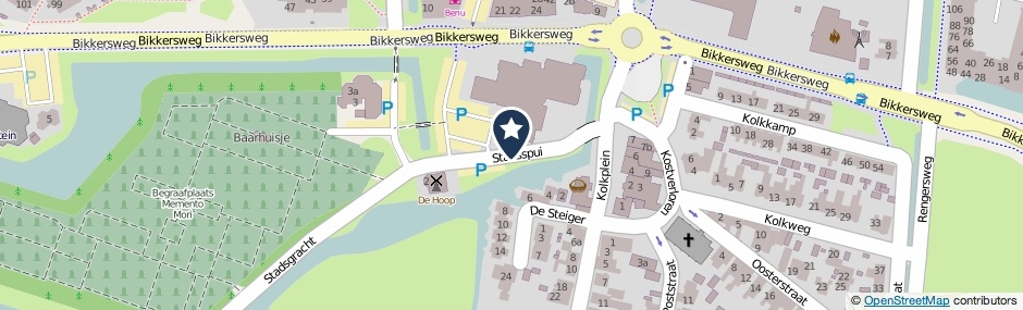 Kaartweergave Stadsspui in Bunschoten-Spakenburg