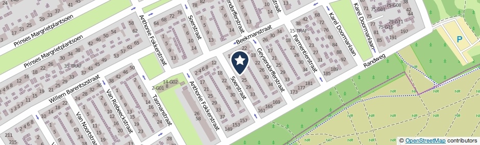 Kaartweergave Soerstraat 21 in Bussum