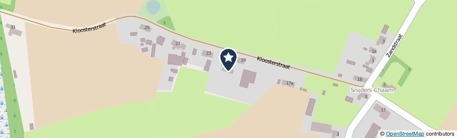 Kaartweergave Kloosterstraat 21 in Chaam