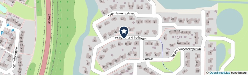 Kaartweergave Wilhelmina Nijhoffstraat in Coevorden