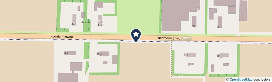 Kaartweergave Noorderringweg in Creil