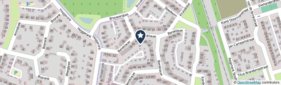 Kaartweergave Bereklauw 42 in Cuijk