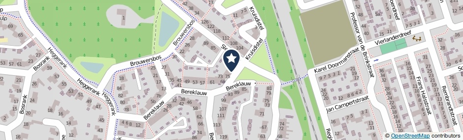 Kaartweergave Bereklauw 79 in Cuijk