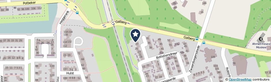 Kaartweergave Botteliersdreef 29 in Cuijk