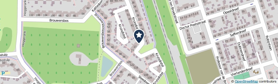 Kaartweergave Kruisdistel 21 in Cuijk