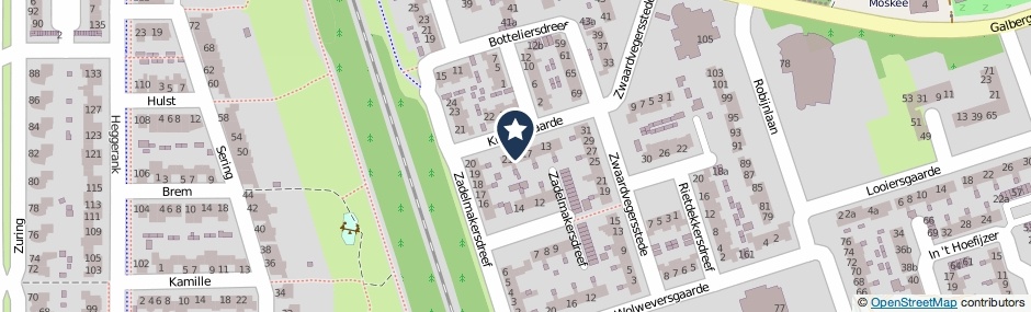Kaartweergave Kuipersgaarde 19 in Cuijk