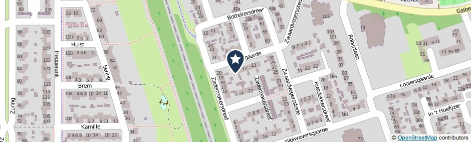 Kaartweergave Kuipersgaarde 21 in Cuijk