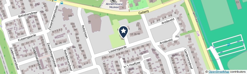 Kaartweergave Looiersgaarde 1 in Cuijk