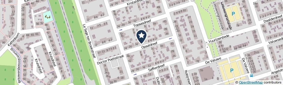 Kaartweergave Opaaldreef 12 in Cuijk