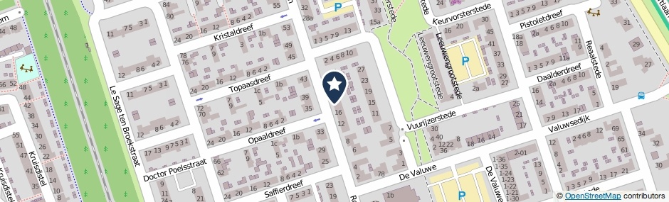 Kaartweergave Robijnlaan 20 in Cuijk