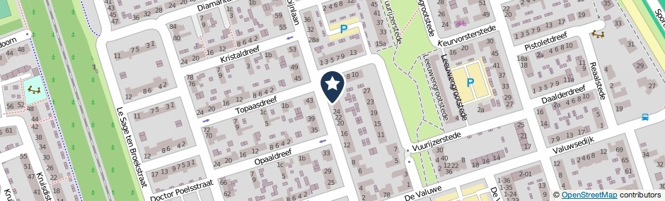 Kaartweergave Robijnlaan 28 in Cuijk