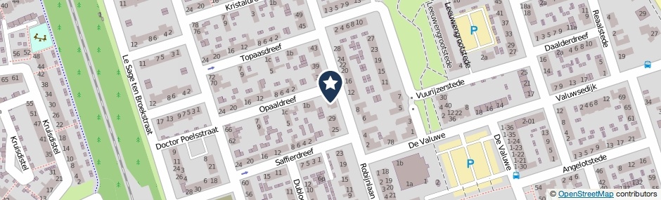 Kaartweergave Robijnlaan 33 in Cuijk
