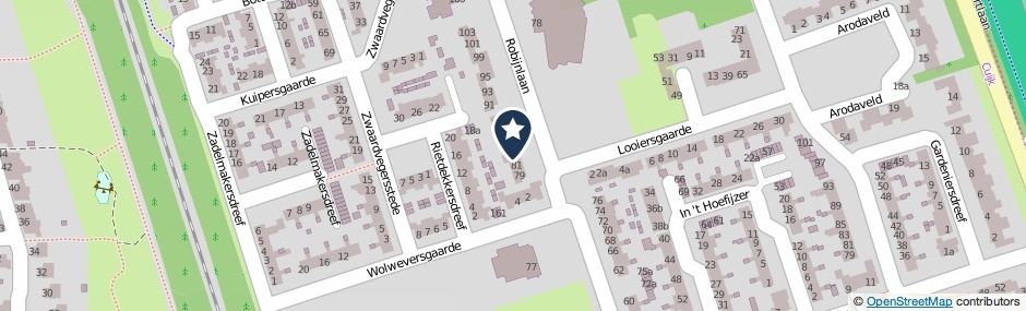 Kaartweergave Robijnlaan 83 in Cuijk