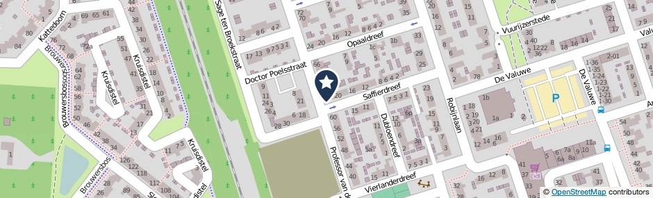 Kaartweergave Saffierdreef 24 in Cuijk