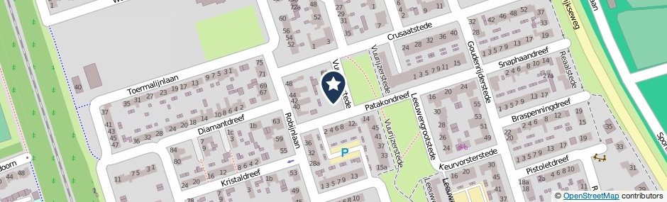 Kaartweergave Vuurijzerstede 53 in Cuijk