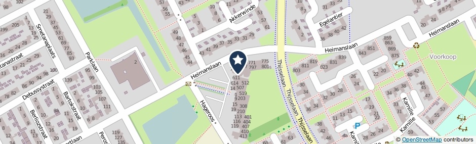 Kaartweergave Heimanslaan 708 in Culemborg