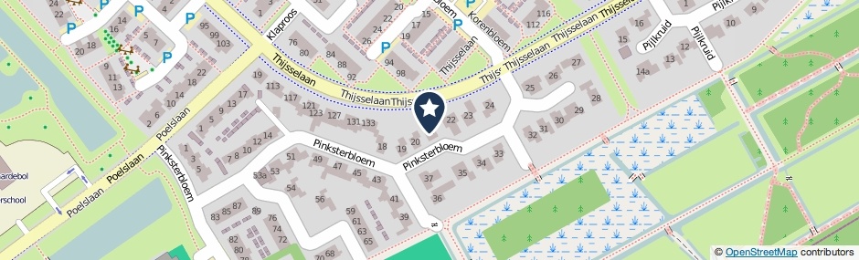 Kaartweergave Pinksterbloem 21 in Culemborg