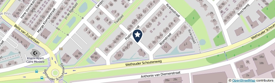 Kaartweergave Van Buijtenestraat in Culemborg