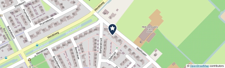 Kaartweergave Weithusen 11 in Culemborg
