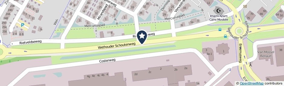 Kaartweergave Wethouder Schoutenweg in Culemborg