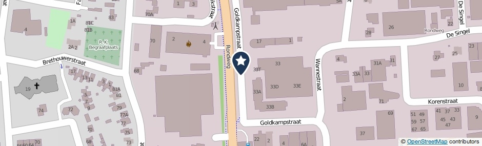 Kaartweergave Goldkampstraat in Dalfsen