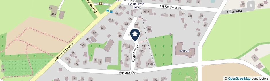 Kaartweergave Koopsbroeck in De Heurne