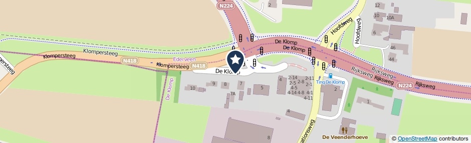 Kaartweergave Klompersteeg in De Klomp