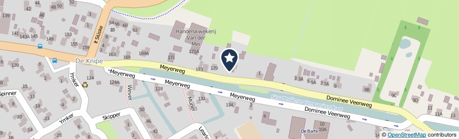 Kaartweergave Meyerweg 185 in De Knipe