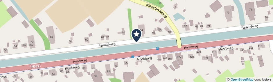 Kaartweergave Parallelweg in De Krim