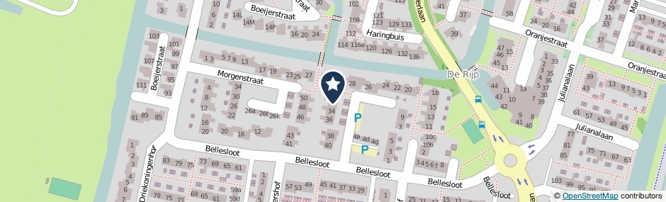 Kaartweergave Aggelenstraat 32 in De Rijp