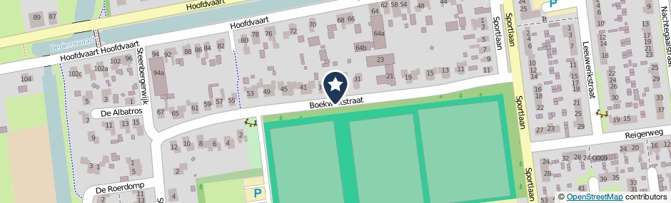 Kaartweergave Boekweitstraat in Dedemsvaart