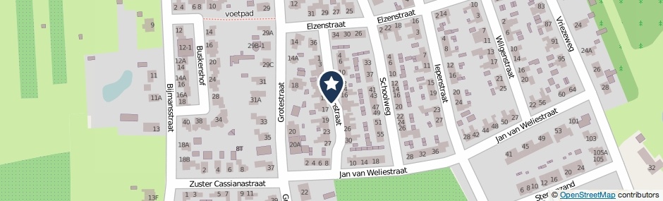 Kaartweergave Meidoornstraat in Deest