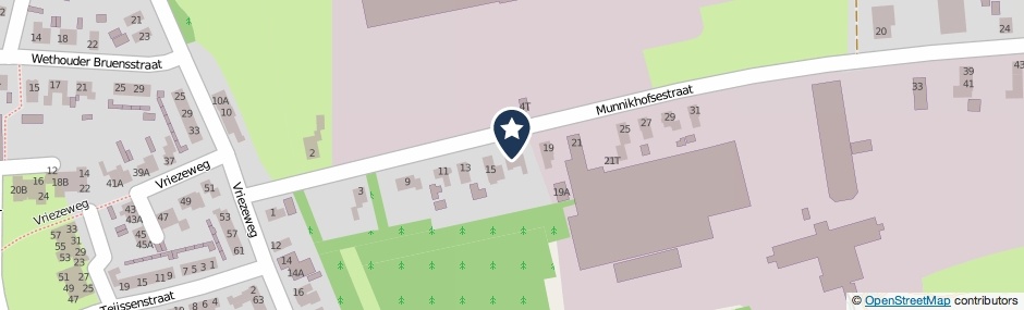 Kaartweergave Munnikhofsestraat 17 in Deest