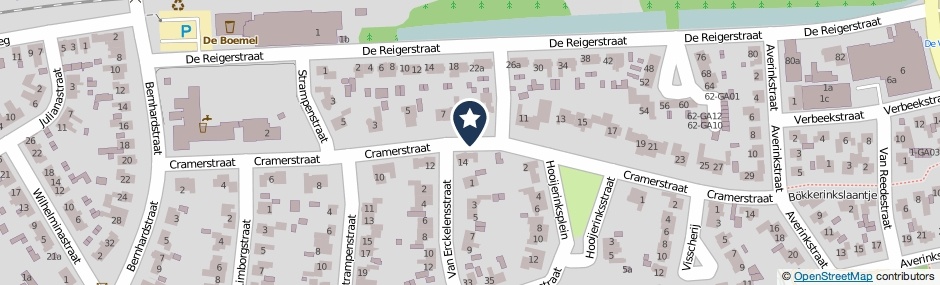 Kaartweergave Cramerstraat in Delden