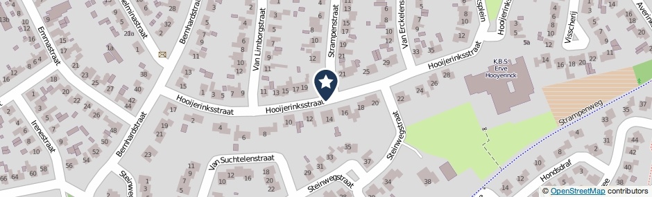 Kaartweergave Hooijerinksstraat in Delden