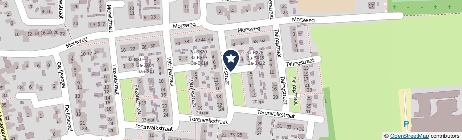 Kaartweergave Sperwerstraat in Delden