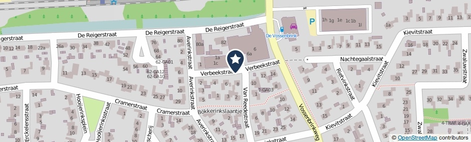 Kaartweergave Verbeekstraat in Delden