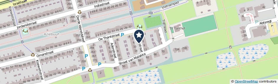 Kaartweergave Bengalenstraat in Delft
