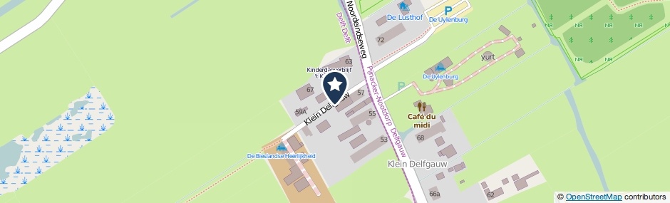 Kaartweergave Klein Delfgauw in Delft