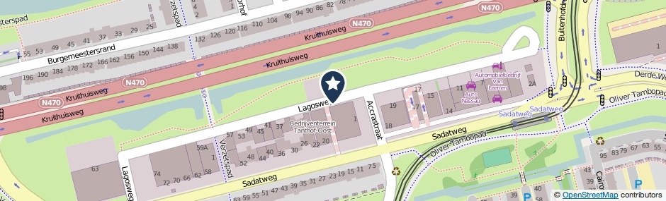 Kaartweergave Lagosweg in Delft