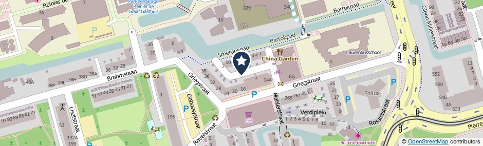 Kaartweergave Mendelssohnstraat in Delft
