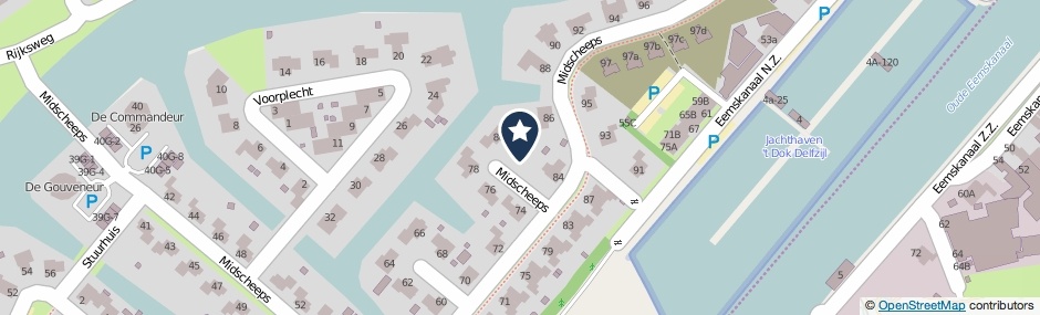 Kaartweergave Midscheeps 82 in Delfzijl