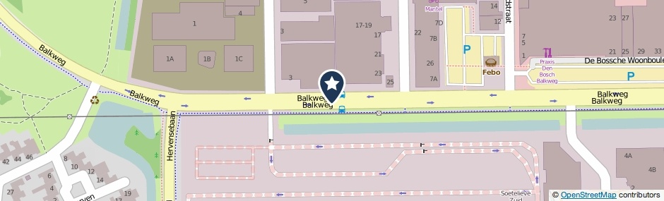 Kaartweergave Balkweg in Den Bosch