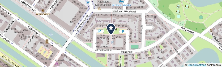 Kaartweergave Gheert Van Calcarplein in Den Bosch