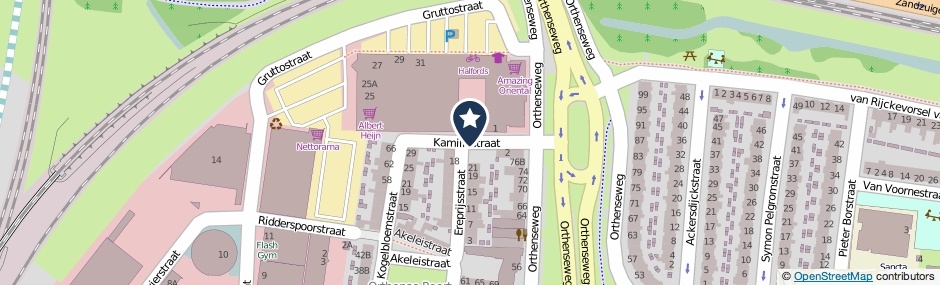 Kaartweergave Kamillestraat in Den Bosch